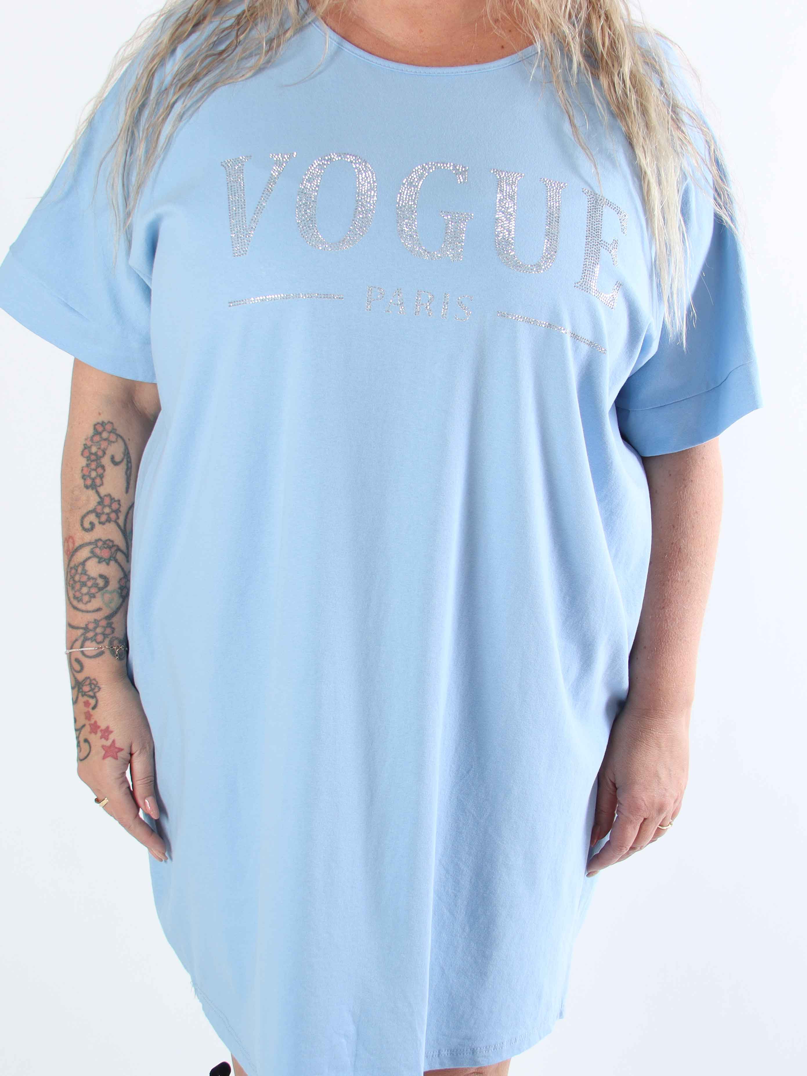 Mintu Dress - Plus size t-shirtklänning i bomull med slits